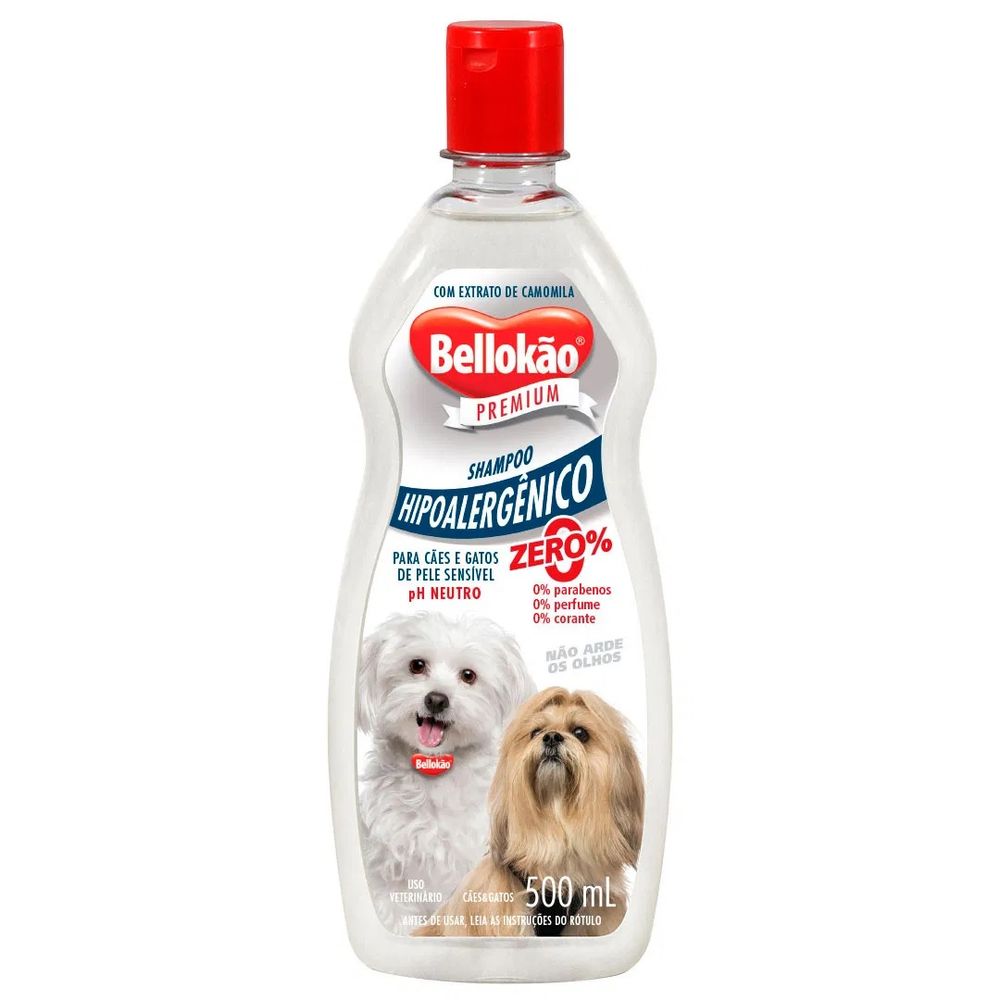 Foto-do-produto-Shampoo-Bellokao-Hipoalergenico-Premium-500ml-no-petshop-online-da-Tudo-de-Bicho