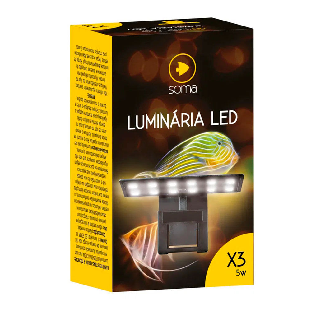 Foto-do-produto-Luminaria-de-LED-Soma-Preta-X3-5W-Branco-e-Azul-110v-no-petshop-online-da-Tudo-de-Bicho