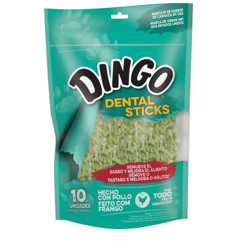 Foto-do-produto-Osso-Dingo-Caes-Premium-Dental-Bone-Sticks-10-Unidades-no-petshop-online-da-Tudo-de-Bicho