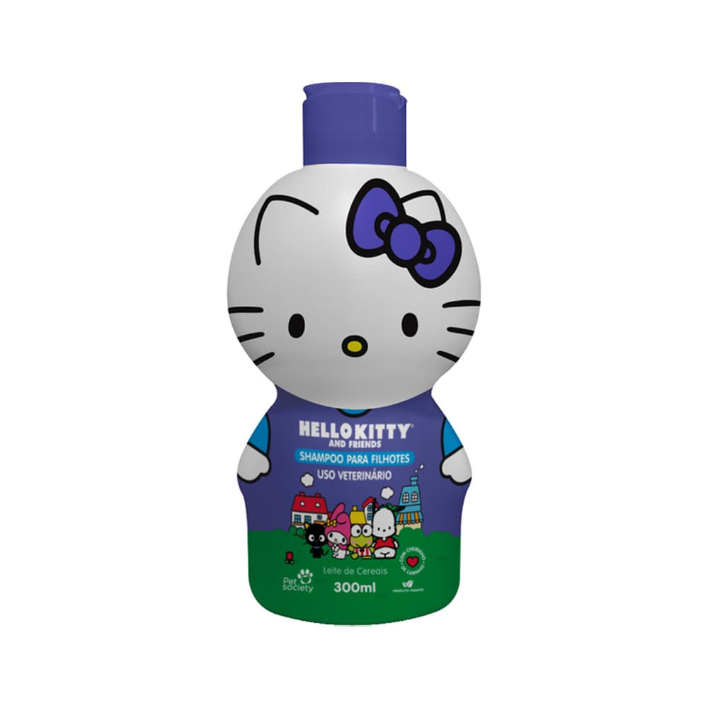 Foto-do-produto-Shampoo-Hello-Kitty-Para-Filhotes-Caes-e-Gatos-Pet-Society-300ml-no-petshop-online-da-Tudo-de-Bicho