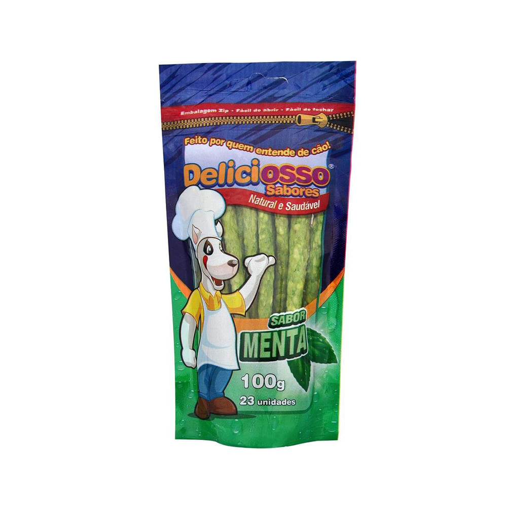 Foto-do-produto-Osso-Caes-Deliciosso-Palito-Menta-100g-no-petshop-online-da-Tudo-de-Bicho