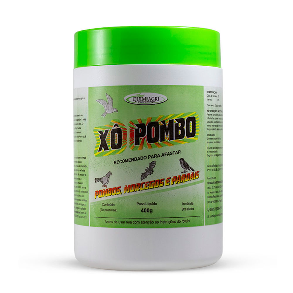 Foto-do-produto-Xo-Pombo-Repelente-Pastilhas-Quimiagri-400g-no-petshop-online-da-Tudo-de-Bicho