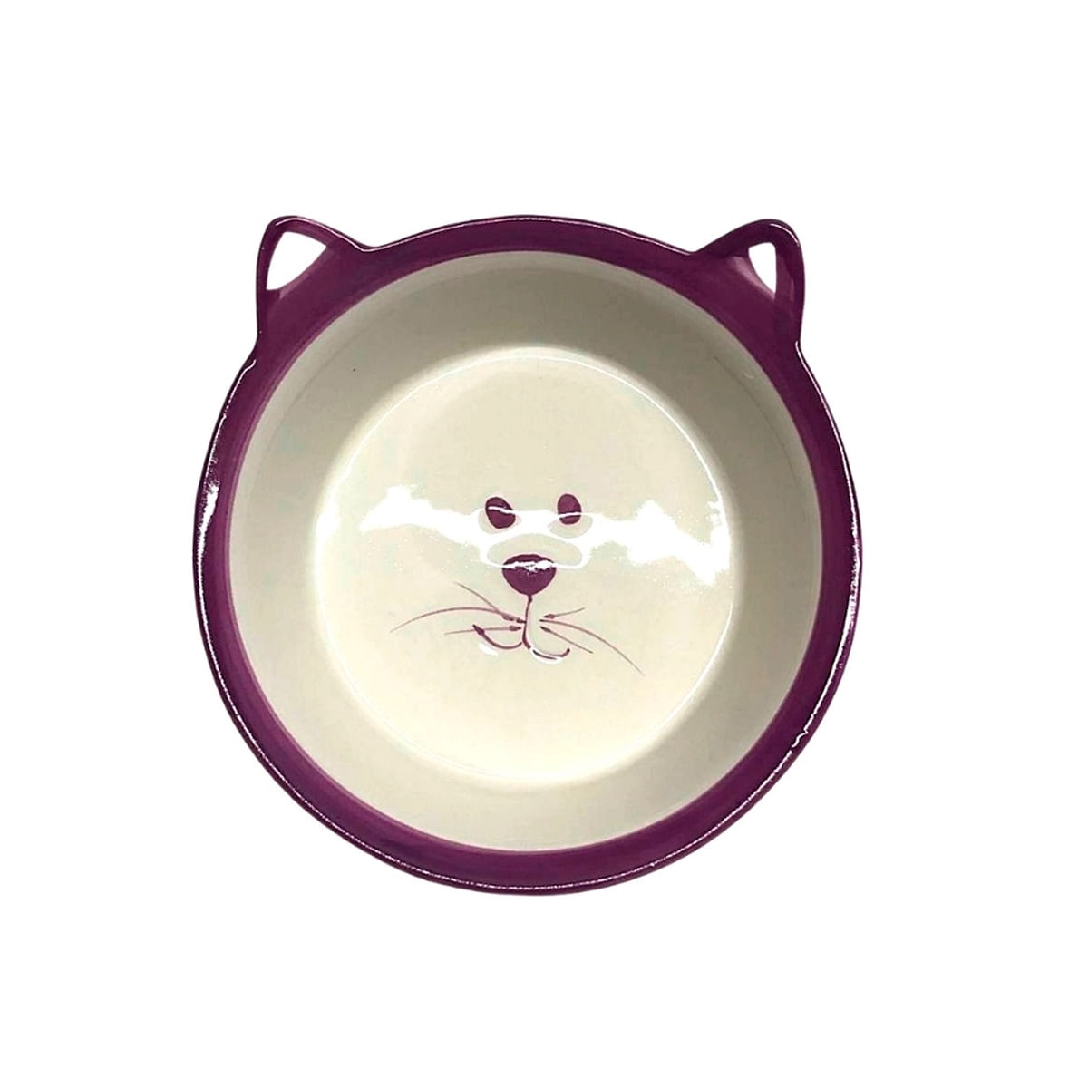 Foto-do-produto-Comedouro-Gatos-The-Pets-Porcelana-Carinha-Gato-Rosa-350ml-no-petshop-online-da-Tudo-de-Bicho