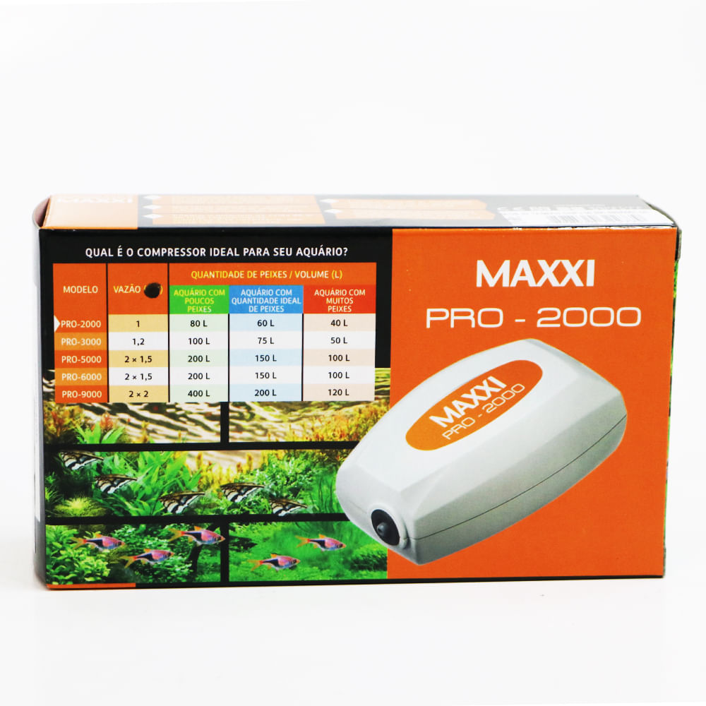 Foto-do-produto-Compressor-Aquario-Pro-2000-Maxxi-Power-2.5W-220v-no-petshop-online-da-Tudo-de-Bicho