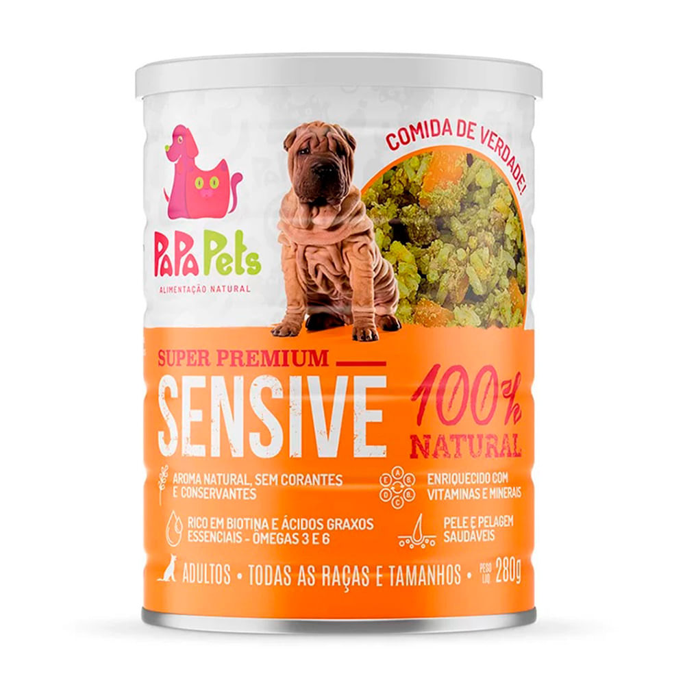 Foto-do-produto-Alimento-Natural-Papapets-Sensive-Caes-Adultos-280g-no-petshop-online-da-Tudo-de-Bicho