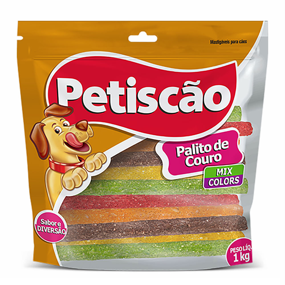 Foto-do-produto-Osso-Caes-Petiscao-Palito-de-Couro-Colorido-Misto-1kg-no-petshop-online-da-Tudo-de-Bicho