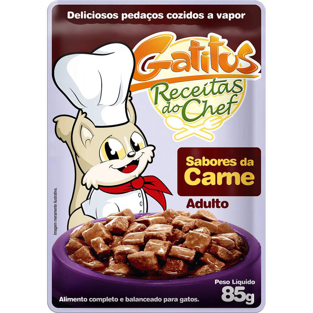 Foto-do-produto-Racao-Gatos-Umida-Gatitus-Sabores-da-Carne-85g-no-petshop-online-da-Tudo-de-Bicho