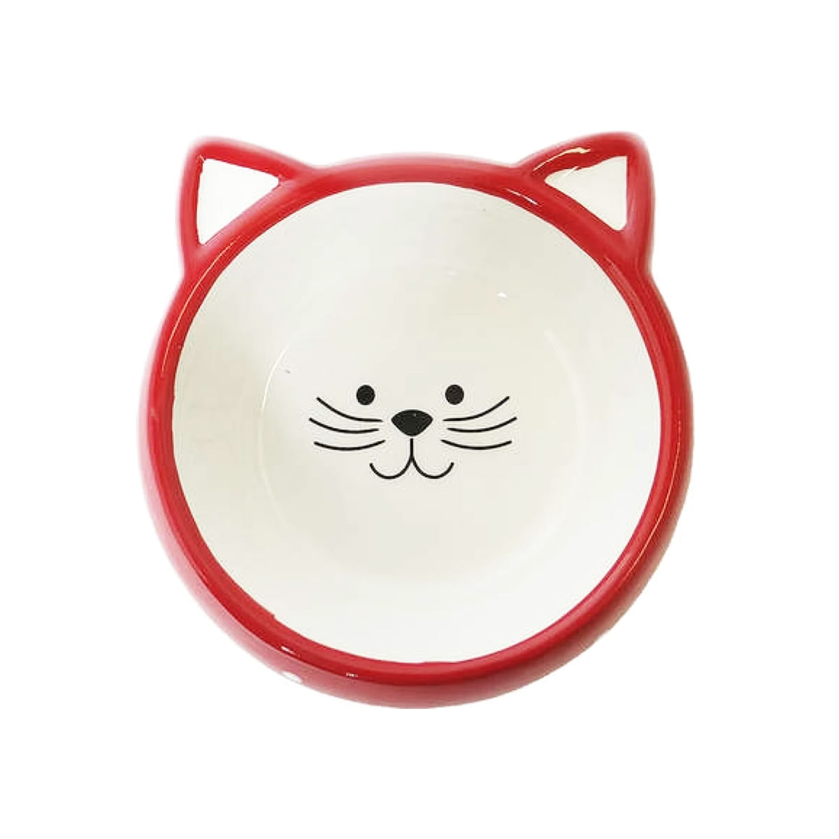 Foto-do-produto-Comedouro-Gatos-The-Pets-Porcelana-Face-Cat-Fundo-Vermelho-200ml-no-petshop-online-da-Tudo-de-Bicho
