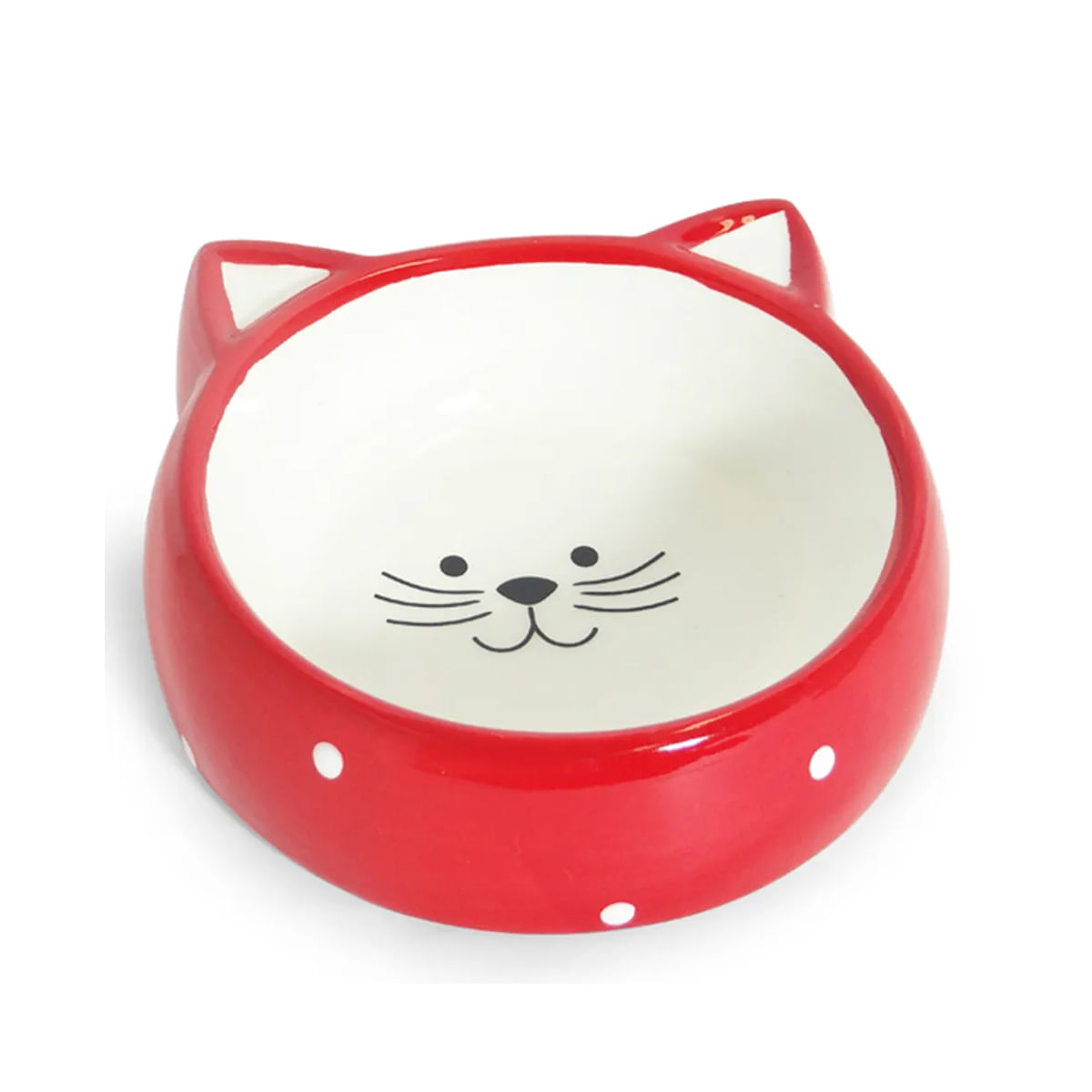 Foto-do-produto-Comedouro-Gatos-The-Pets-Porcelana-Face-Cat-Fundo-Vermelho-200ml-no-petshop-online-da-Tudo-de-Bicho