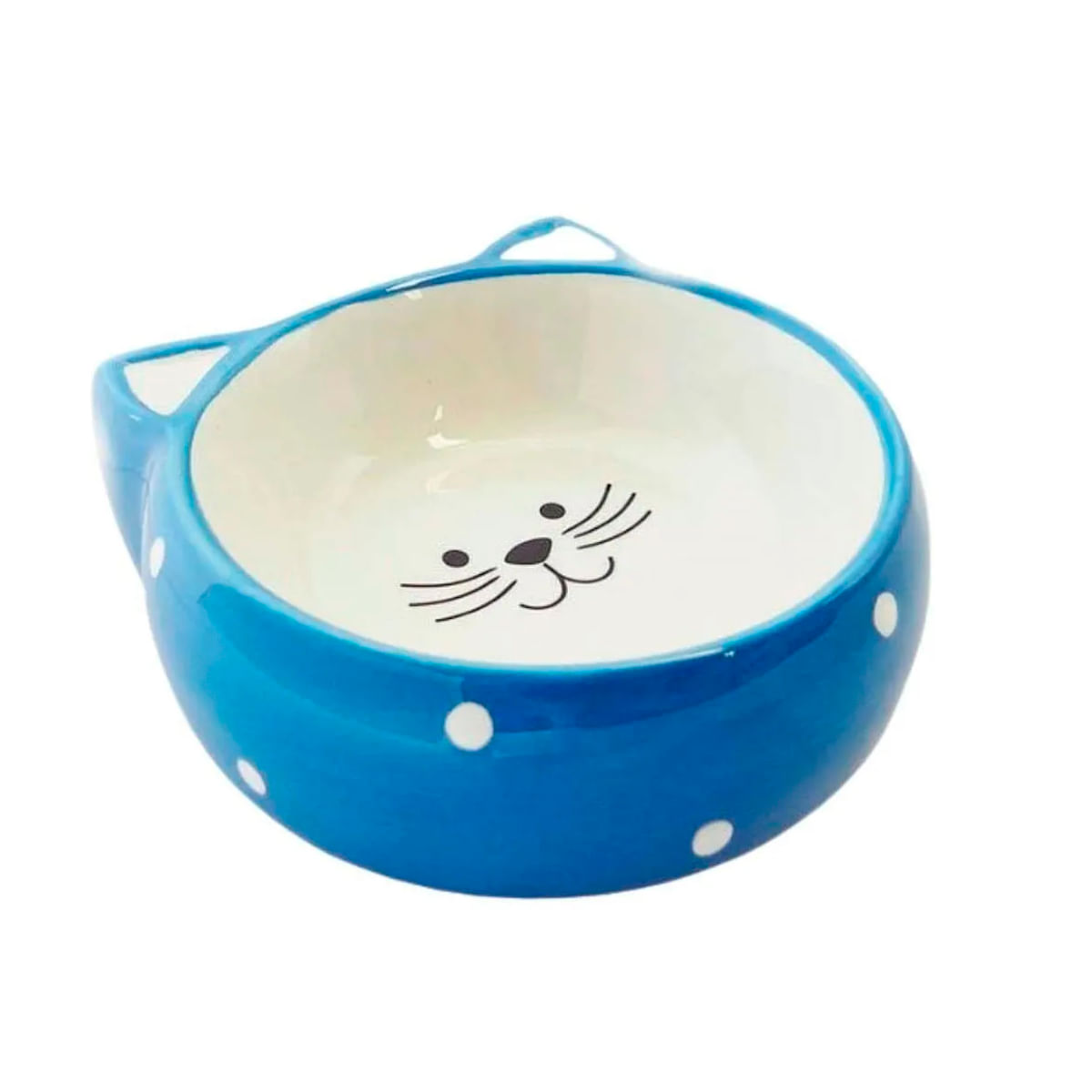 Foto-do-produto-Comedouro-Gatos-The-Pets-Porcelana-Face-Cat-Fundo-Azul-200ml-no-petshop-online-da-Tudo-de-Bicho
