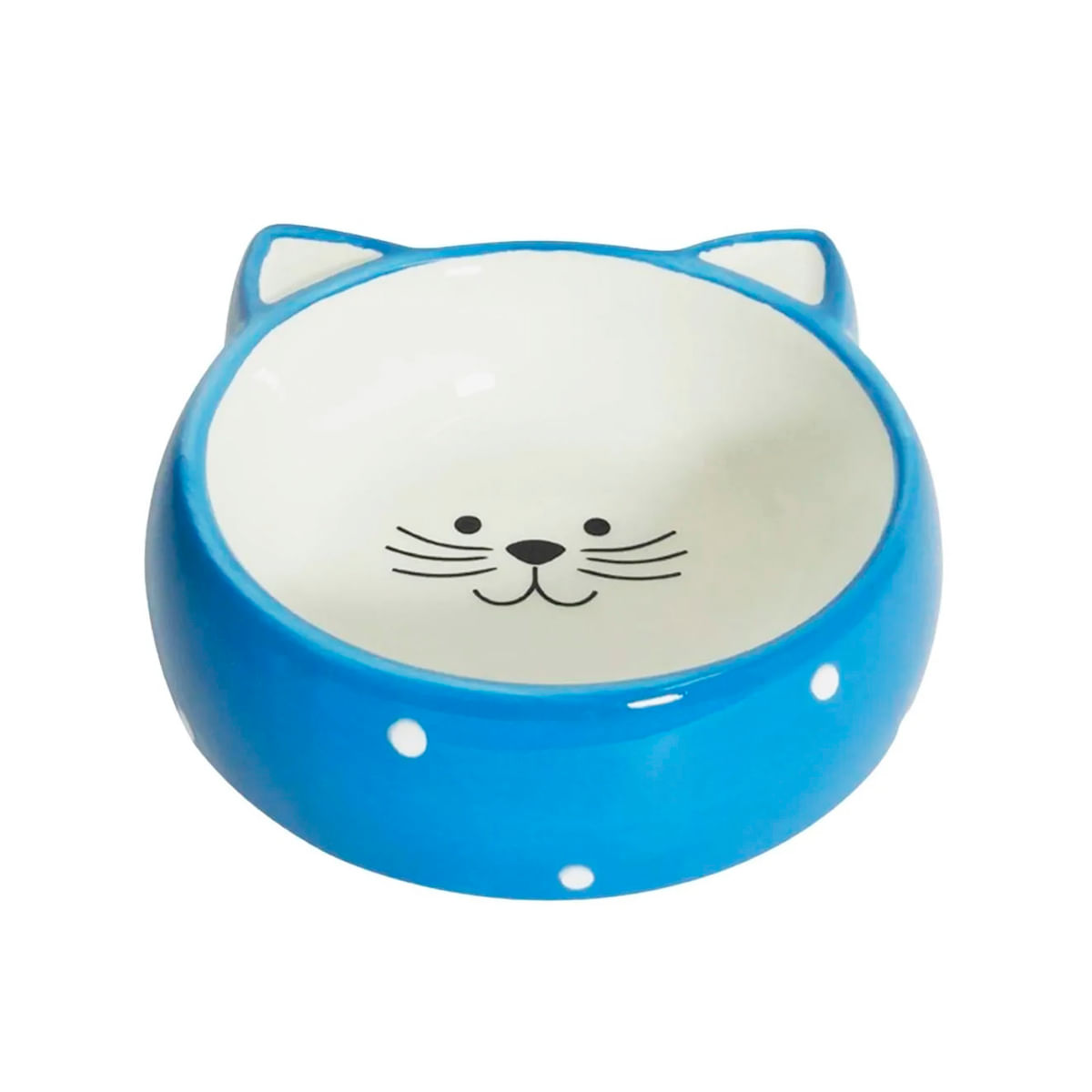 Foto-do-produto-Comedouro-Gatos-The-Pets-Porcelana-Face-Cat-Fundo-Azul-200ml-no-petshop-online-da-Tudo-de-Bicho