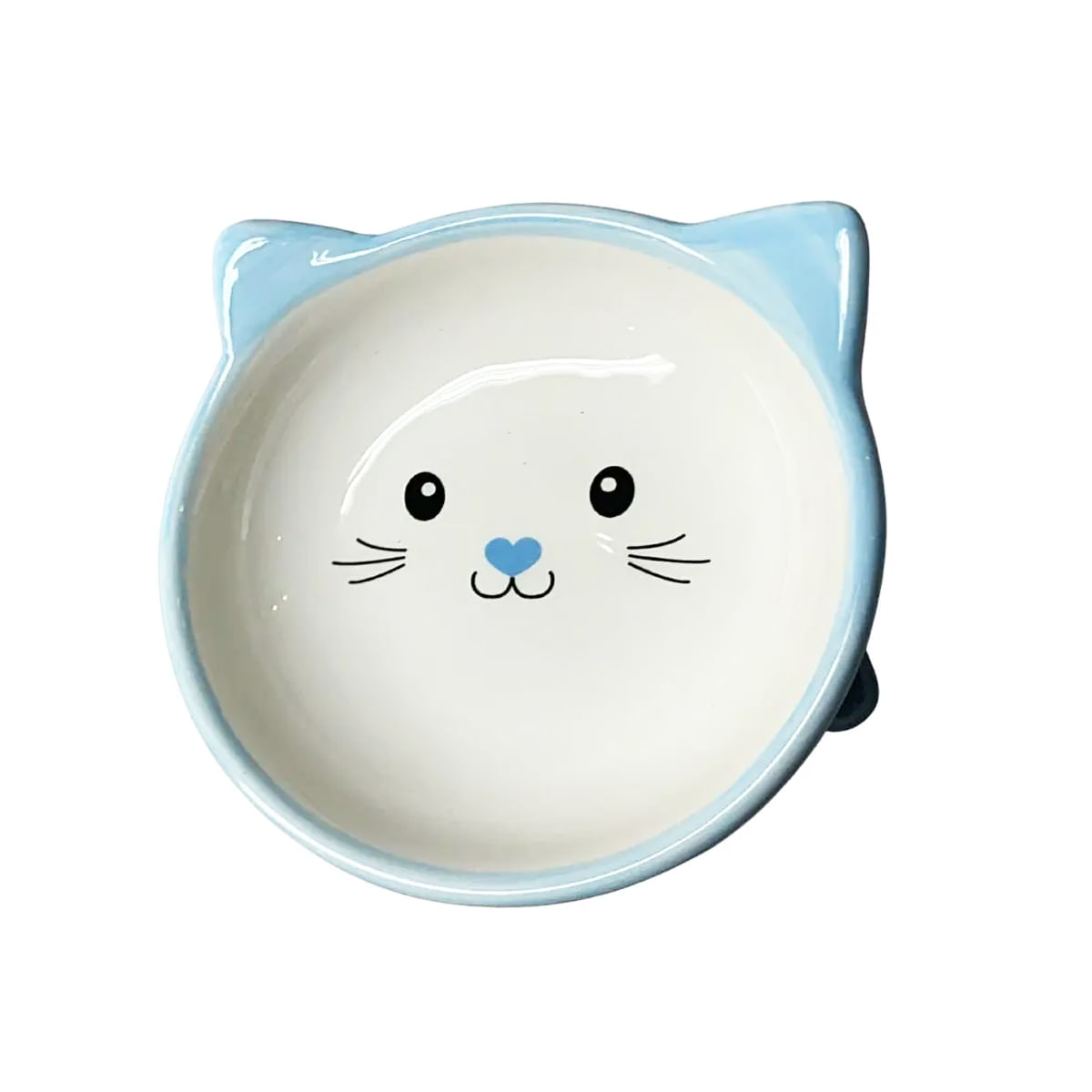 Foto-do-produto-Comedouro-Gatos-The-Pets-Porcelana-Filhote-Azul-250ml-no-petshop-online-da-Tudo-de-Bicho