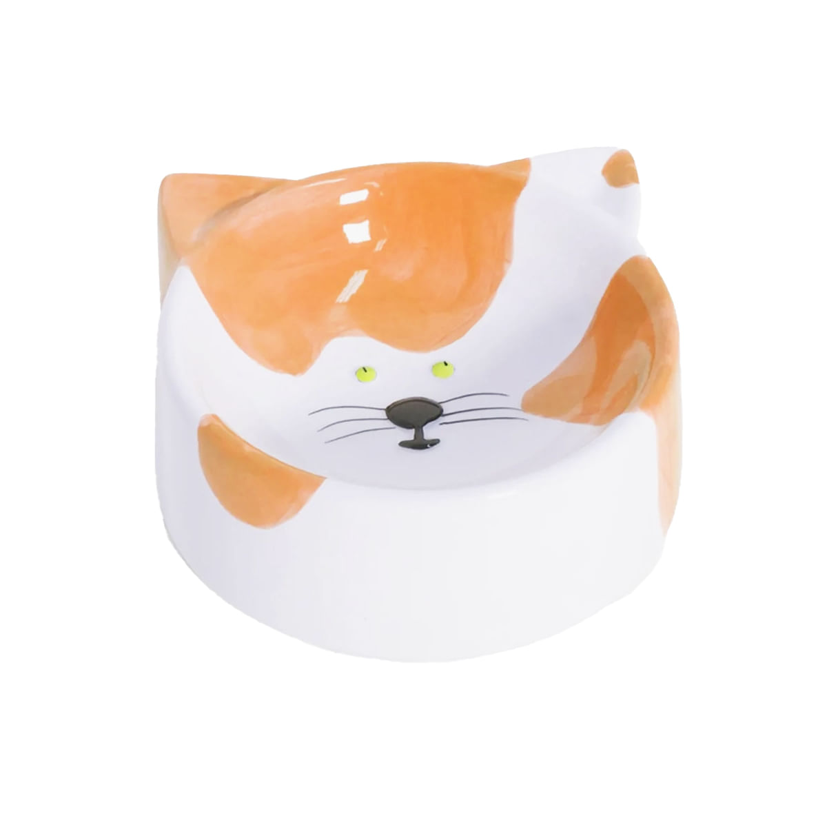 Foto-do-produto-Comedouro-Gatos-The-Pets-Porcelana-Laranja-250ml-no-petshop-online-da-Tudo-de-Bicho