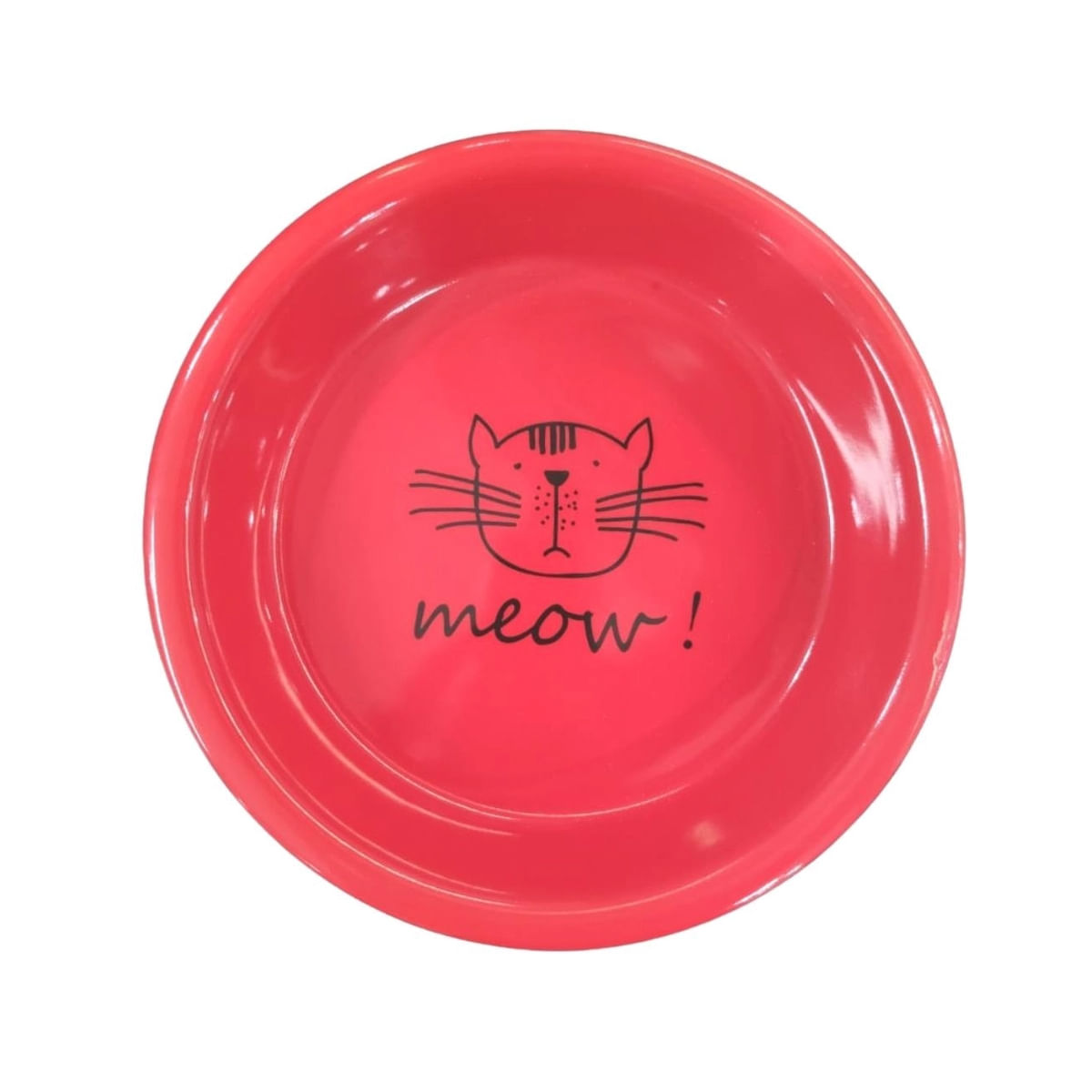 Foto-do-produto-Comedouro-Gatos-The-Pets-Porcelana-Vermelho-250ml-no-petshop-online-da-Tudo-de-Bicho