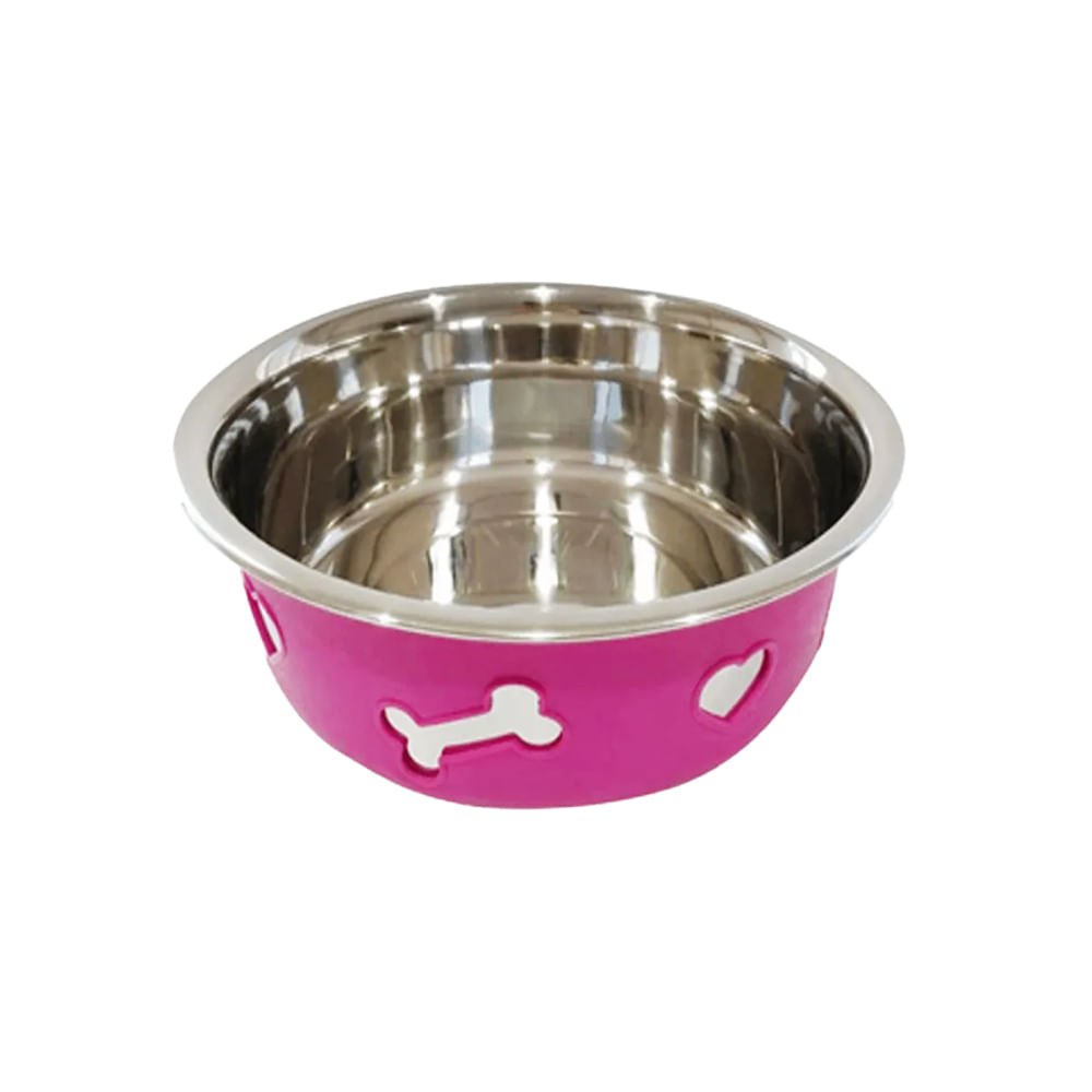 Foto-do-produto-Comedouro-Caes-The-Pets-Inox-Decorado-3D-Rosa-850ml-no-petshop-online-da-Tudo-de-Bicho