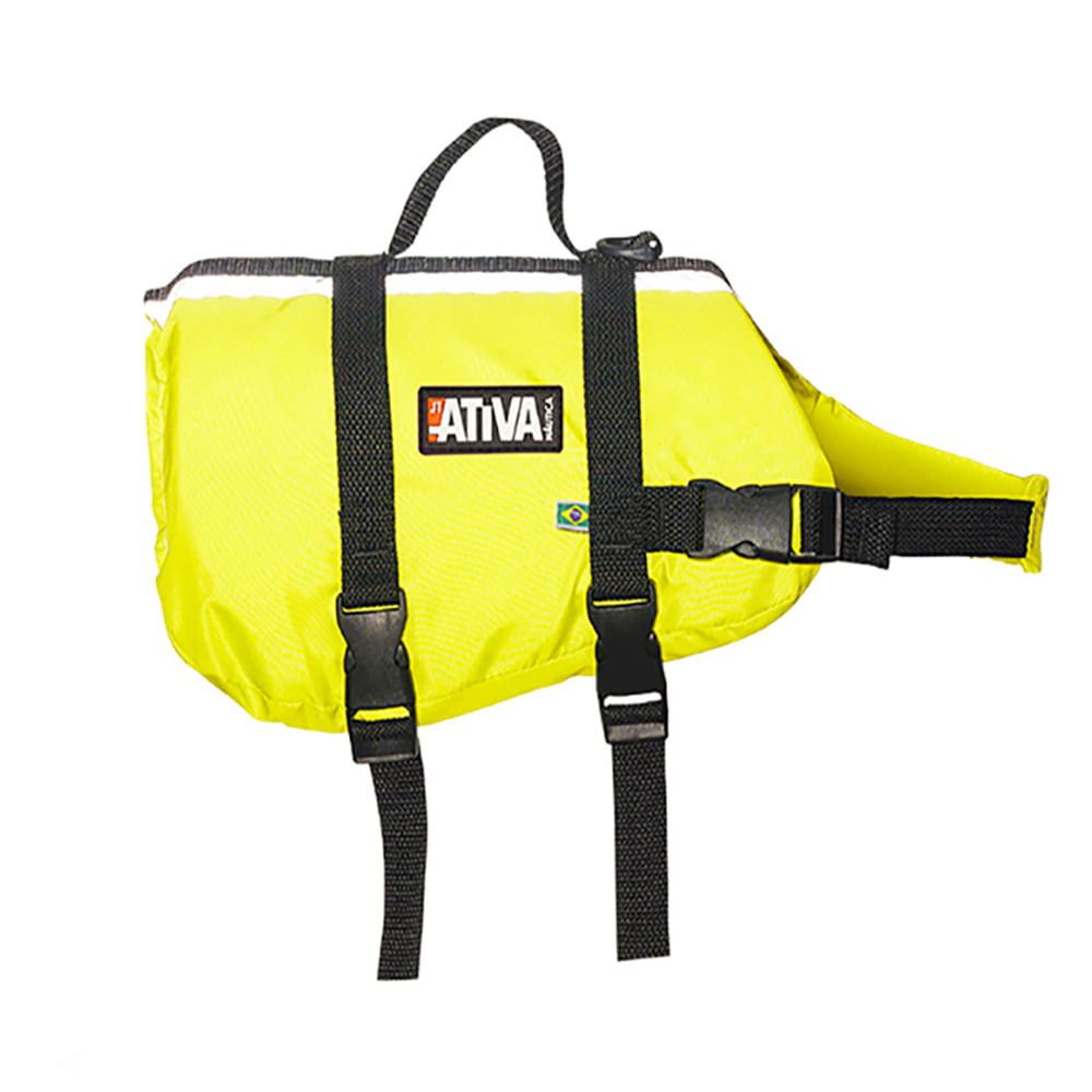 Foto-do-produto-Colete-Salva-Vidas-Pet-Vest-Ativa-Amarelo-M-no-petshop-online-da-Tudo-de-Bicho