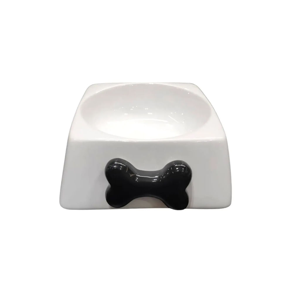 Foto-do-produto-Comedouro-Caes-The-Pets-Porcelana-Preta-500ml-no-petshop-online-da-Tudo-de-Bicho