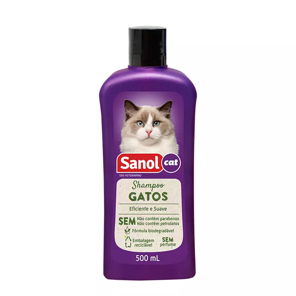 Foto-do-produto-Shampoo-Sanol-Cat-para-Gatos-500ml-no-petshop-online-da-Tudo-de-Bicho