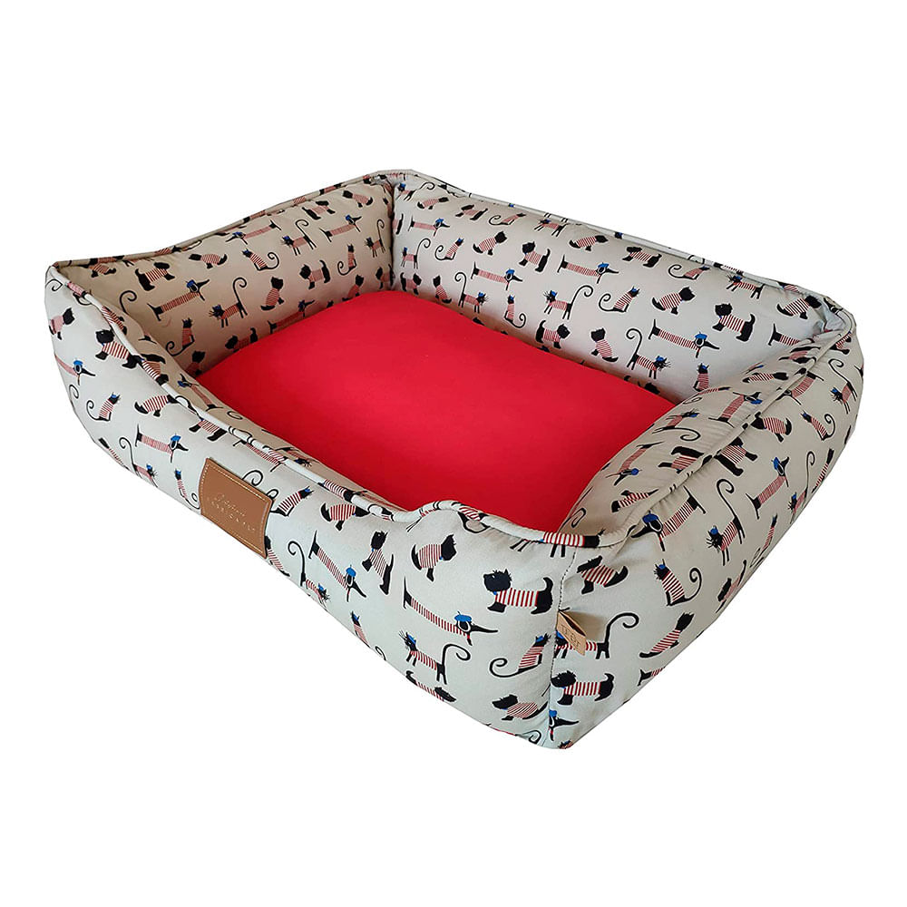 Foto-do-produto-Cama-Caes-e-Gatos-Fabrica-Pet-Bistro-Vermelho-M-no-petshop-online-da-Tudo-de-Bicho