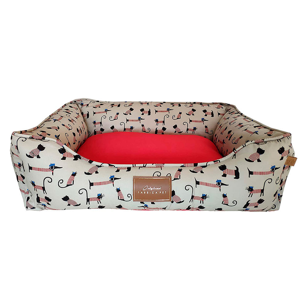 Foto-do-produto-Cama-Caes-e-Gatos-Fabrica-Pet-Bistro-Vermelho-M-no-petshop-online-da-Tudo-de-Bicho