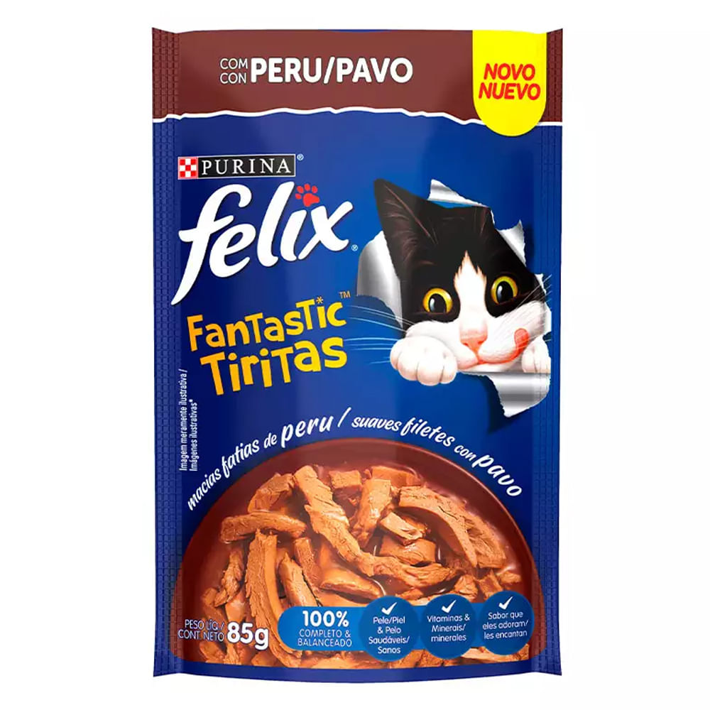 Foto-do-produto-Racao-Umida-Nestle-Purina-Gatos-Felix-Fantastic-Tiritas-Peru-Sache-85g-no-petshop-online-da-Tudo-de-Bicho