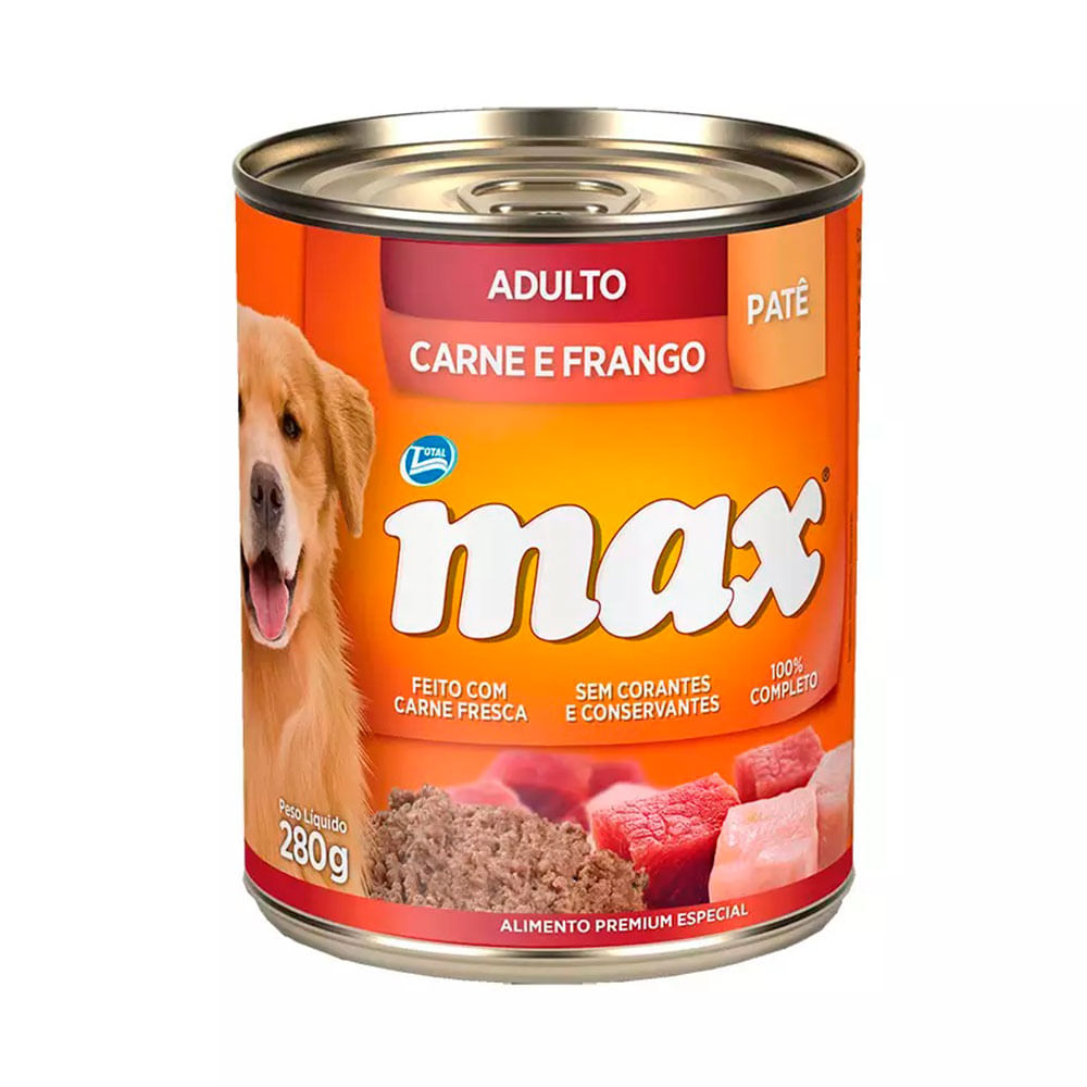 Foto-do-produto-Racao-Umida-Total-Max-Lata-Caes-Ad.-Carne-Frango-280g-no-petshop-online-da-Tudo-de-Bicho