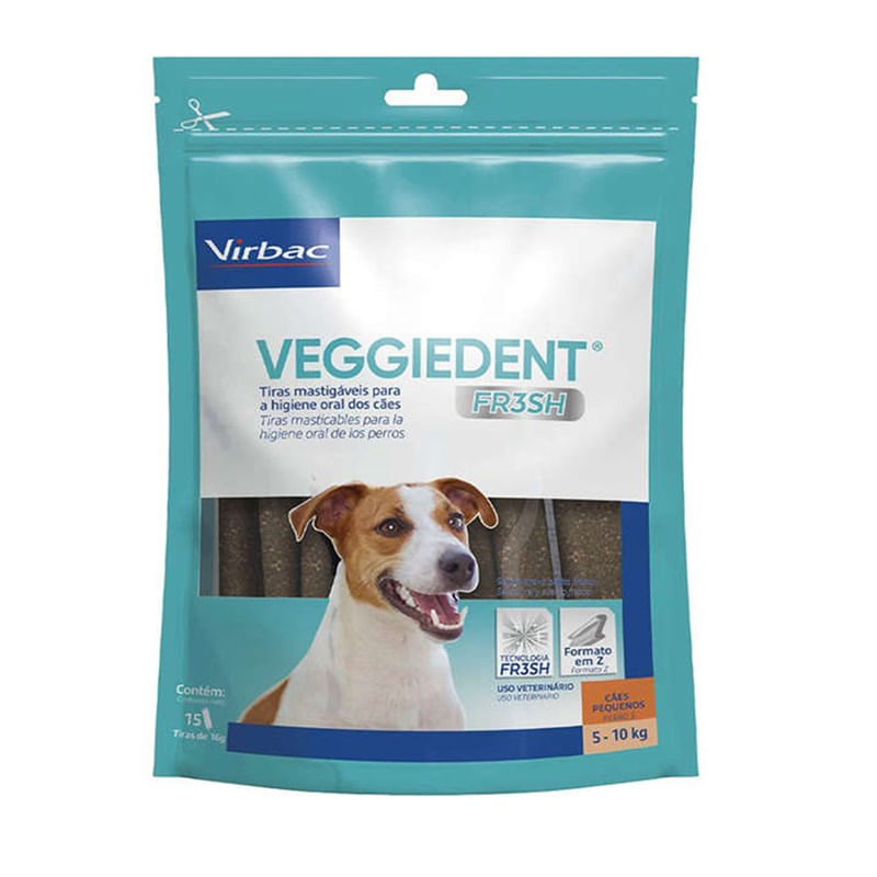 Foto-do-produto-Tiras-Mastigaveis-Virbac-Veggiedent-Fresh-para-Caes-de-Porte-Pequenos-5-a-10kg-no-petshop-online-da-Tudo-de-Bicho