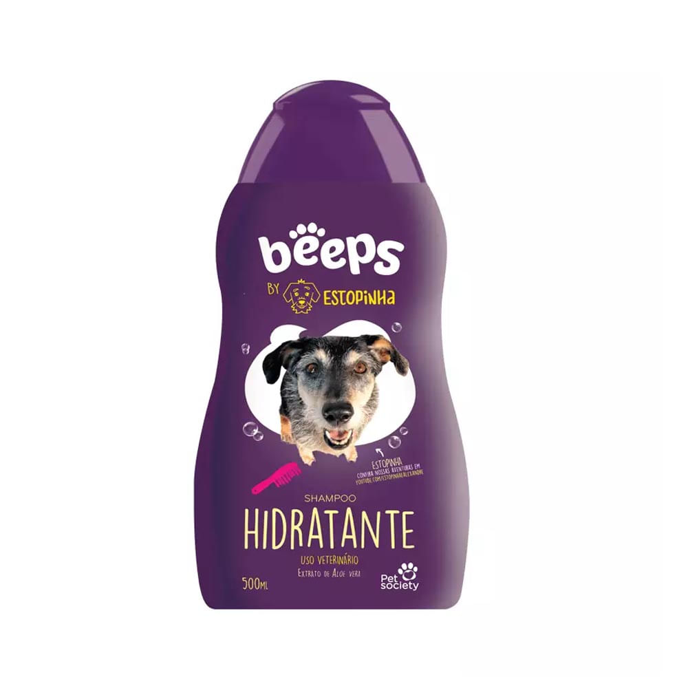 Foto-do-produto-Shampoo-Hidratante-Beeps-Estopinha-Caes-e-Gatos-Pet-Society-480ml-no-petshop-online-da-Tudo-de-Bicho