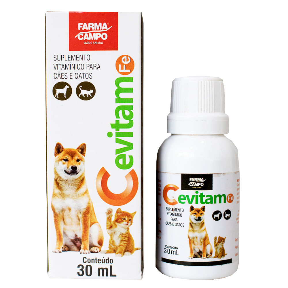 Foto-do-produto-Suplemento-Cevitam-Fe-Farmacampo-30-ml-no-petshop-online-da-Tudo-de-Bicho