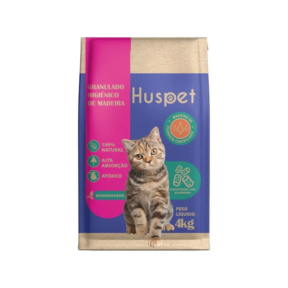 Foto-do-produto-Granulado-Higienico-de-Madeira-Huspet-4kg-no-petshop-online-da-Tudo-de-Bicho