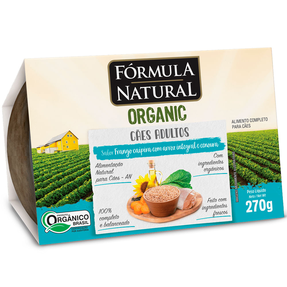 Foto-do-produto-Racao-Umida-Para-Caes-Formula-Natural-Organic-Frango-Caipira-Com-Arroz-Integral-e-Cenoura-270g-no-petshop-online-da-Tudo-de-Bicho