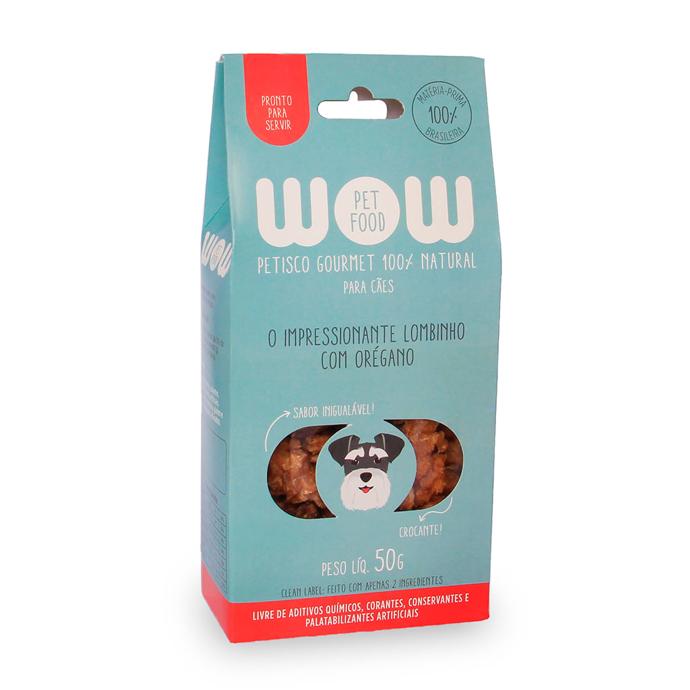 Foto-do-produto-Petisco-Para-Caes-Wow-Gourmet-Natural-Lombinho-e-Oregano-50g-no-petshop-online-da-Tudo-de-Bicho