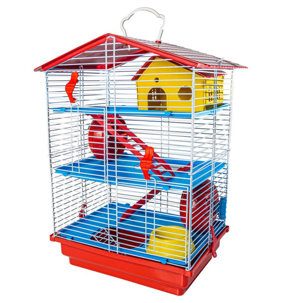 Foto-do-produto-Gaiola-para-Hamster-3-Andares-Teto-Plastico-Jel-Plast-no-petshop-online-da-Tudo-de-Bicho