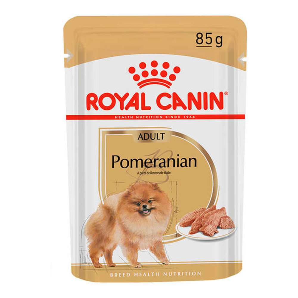 Foto-do-produto-Racao-Caes-Royal-Canin-Umida-Pomeranian-Sache-85g-no-petshop-online-da-Tudo-de-Bicho