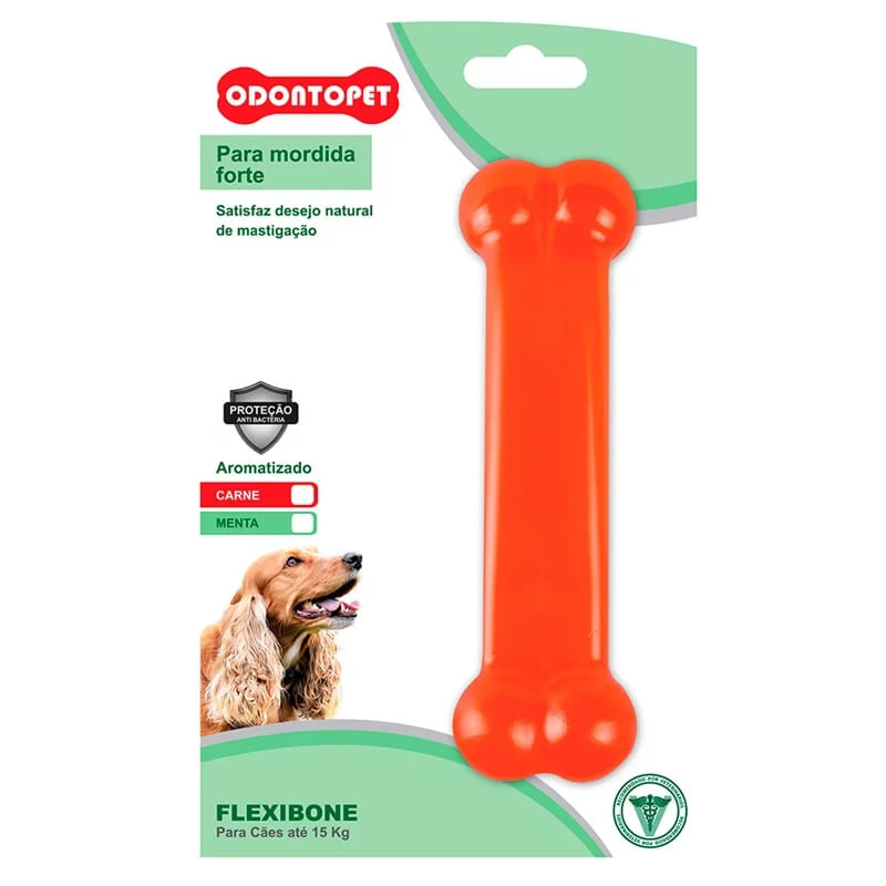 Foto-do-produto-Brinquedo-Mordedor-Osso-Flexibone-Caes-Ate-15kg-Sabor-Menta-Odontopet-no-petshop-online-da-Tudo-de-Bicho