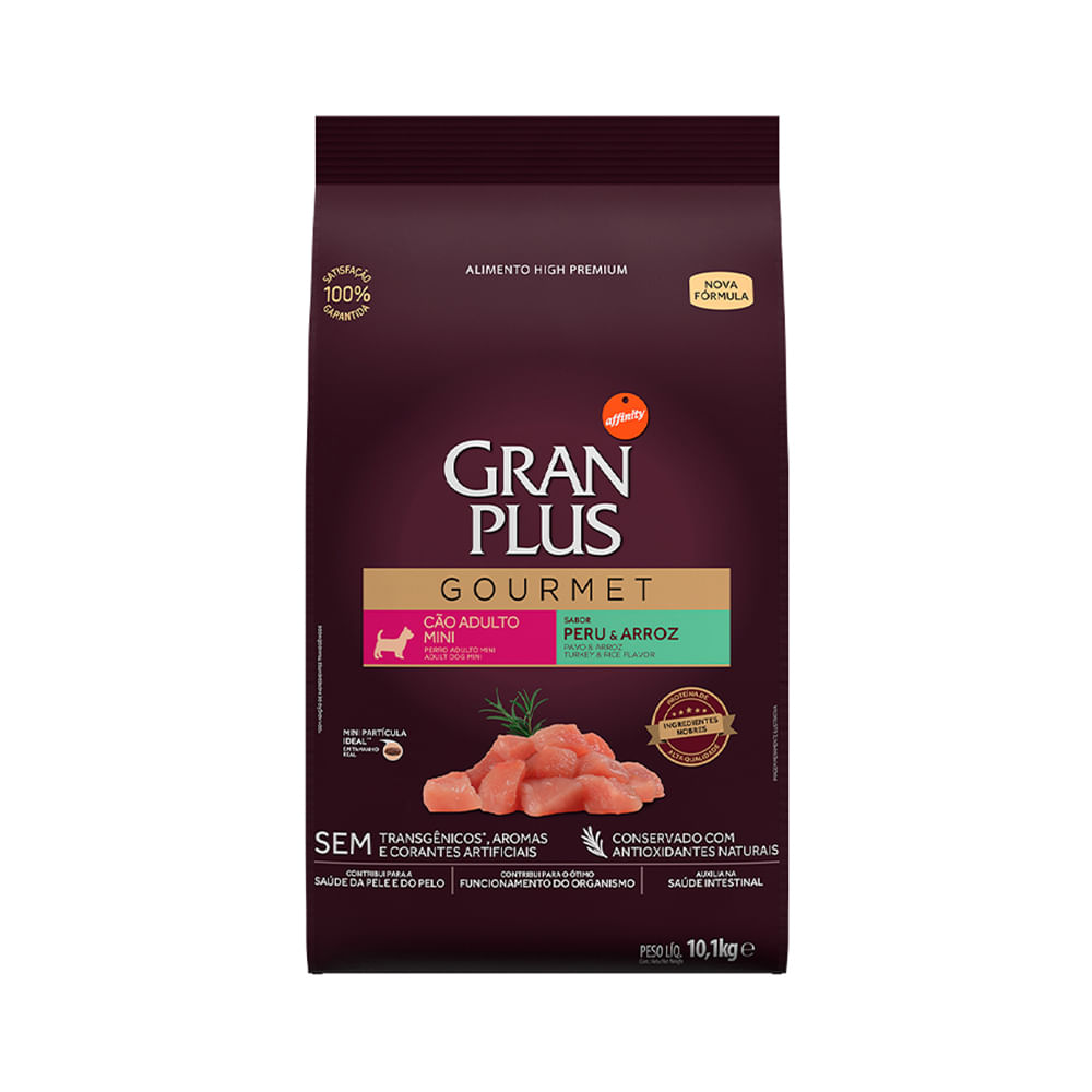 Foto-do-produto-Racao-Gran-Plus-Gourmet-Caes-Adultos-Porte-Mini-Peru-e-Arroz-101kg-no-petshop-online-da-Tudo-de-Bicho