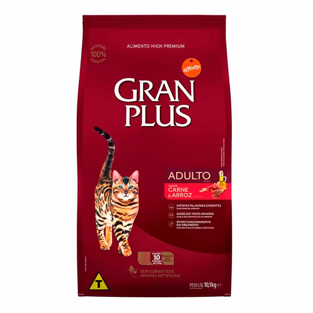 Foto-do-produto-Racao-Gran-Plus-Gatos-Adultos-Carne-101kg-com-Pacotes-Individuais-1kg-no-petshop-online-da-Tudo-de-Bicho