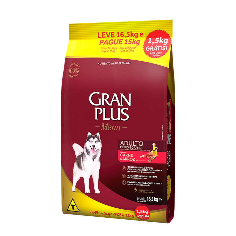 Foto-do-produto-Racao-Gran-Plus-Menu-Caes-Adultos-Porte-Medio-e-Grande-Carne-e-Arroz-Leve-165kg-e-Pague-15kg-no-petshop-online-da-Tudo-de-Bicho