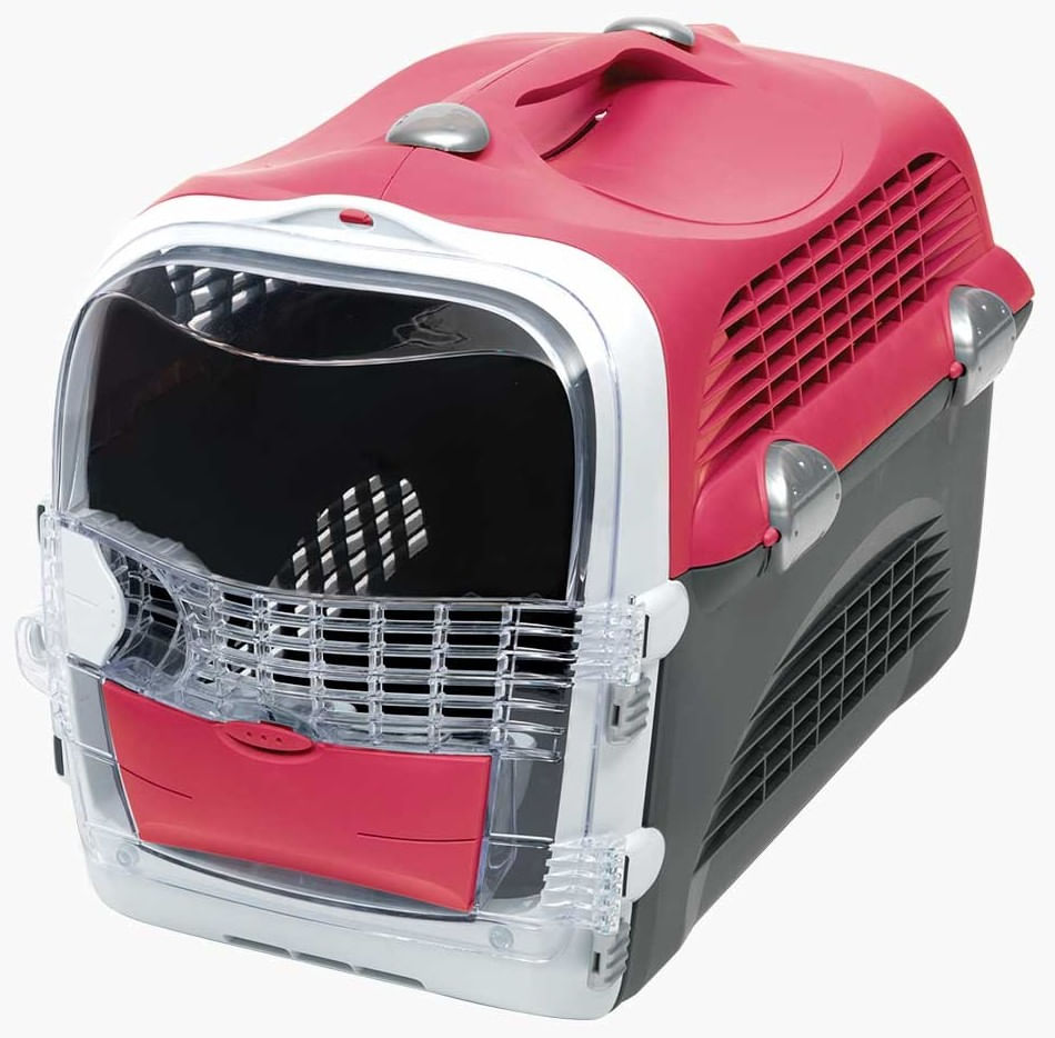 Foto-do-produto-Caixa-de-Transporte-Chalesco-Cabrio-Hagen-Cat-Vermelho-Gatos-no-petshop-online-da-Tudo-de-Bicho