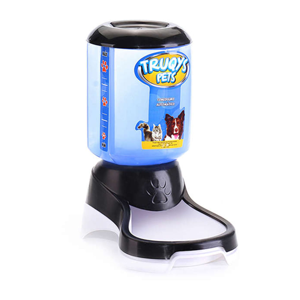 Foto-do-produto-Comedouro-Automatico-para-Pets-Preto-Truqys-Pets-no-petshop-online-da-Tudo-de-Bicho