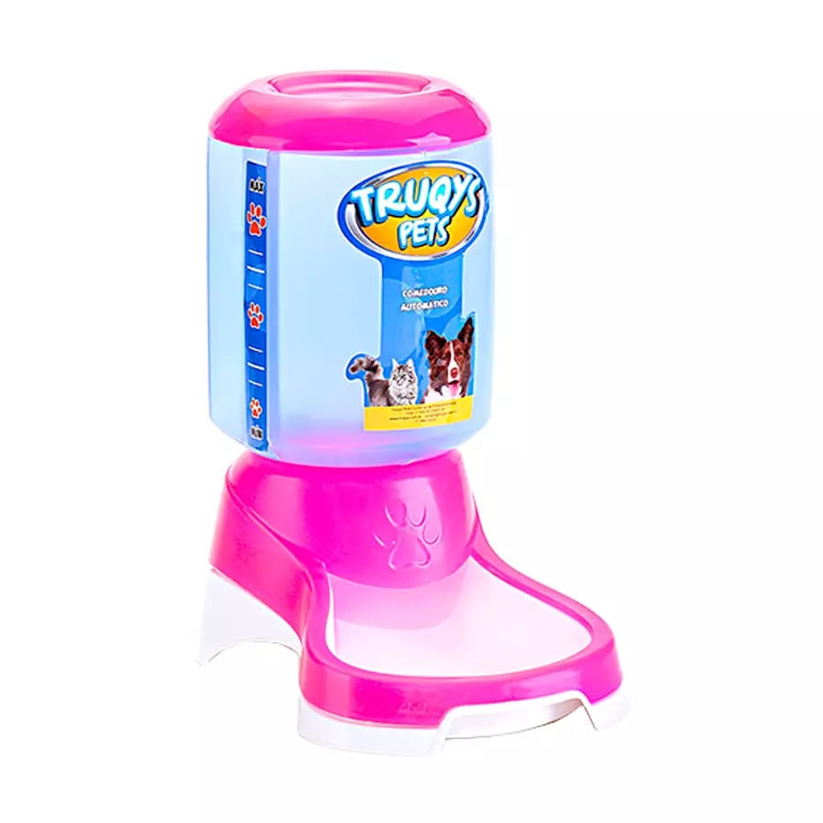 Foto-do-produto-Comedouro-Automatico-para-Pets-Rosa-Truqys-Pets-no-petshop-online-da-Tudo-de-Bicho