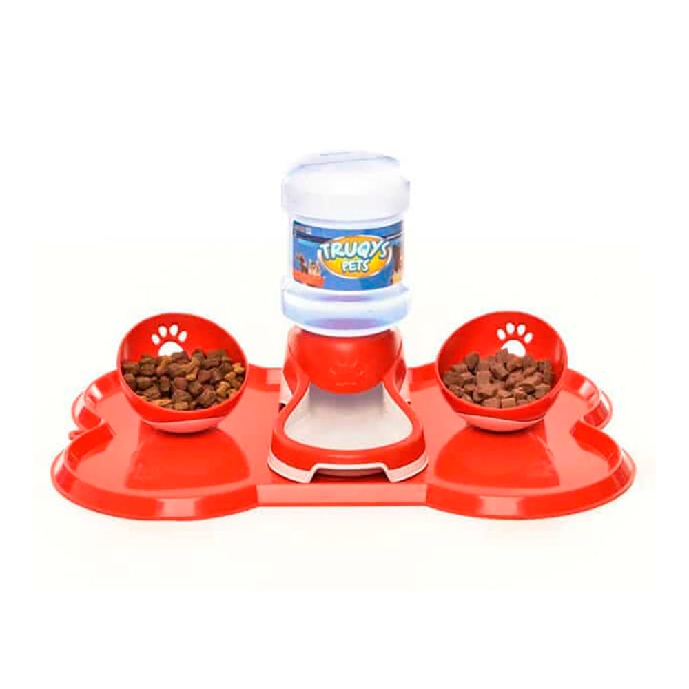 Foto-do-produto-Kit-Jogo-Americano-Comedouro-e-Bebedouro-Caes-Vermelho-Truqys-Pets-no-petshop-online-da-Tudo-de-Bicho