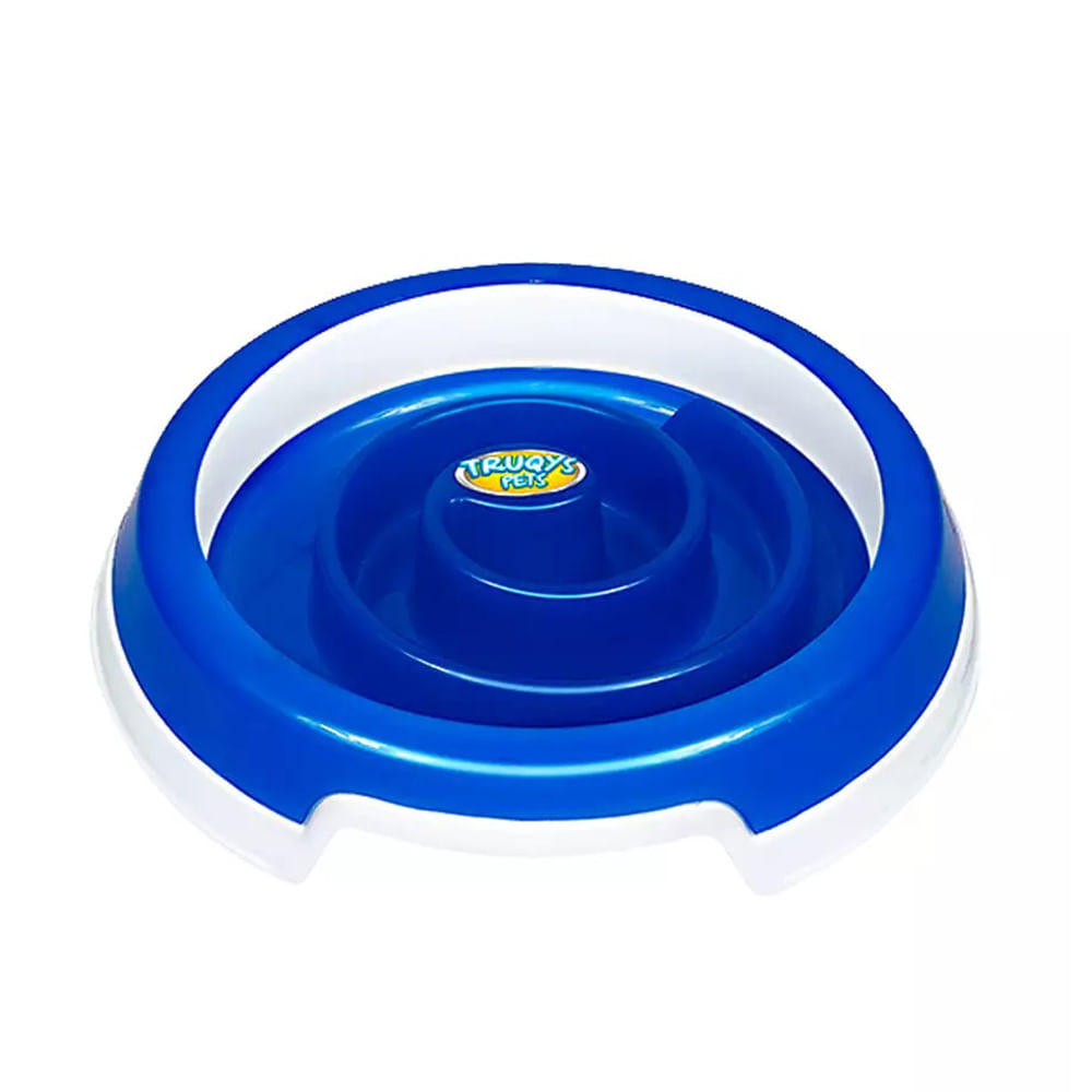 Foto-do-produto-Comedouro-Slow-Food-Azul-Grande-Truqys-Pets-no-petshop-online-da-Tudo-de-Bicho