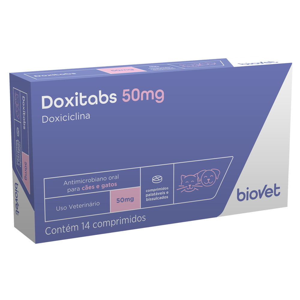 Foto-do-produto-Doxitabs-Biovet-14-Comprimidos-50mg-no-petshop-online-da-Tudo-de-Bicho