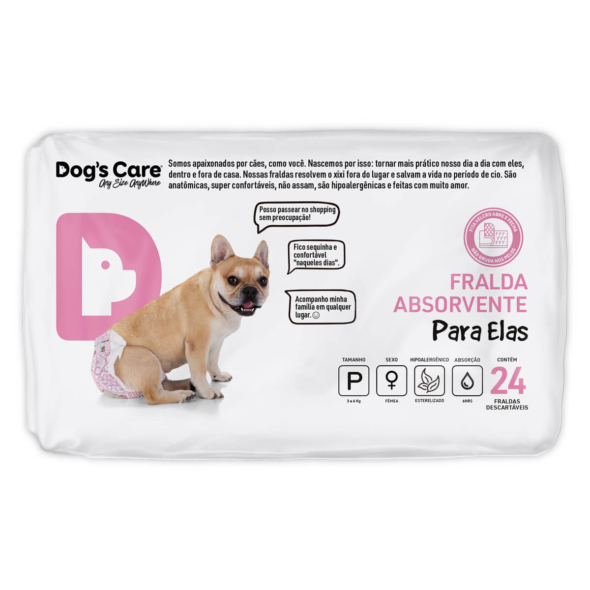 Foto-do-produto-Fralda-Higienica-P-para-Femeas-Dogs-Care-24-Unidades-no-petshop-online-da-Tudo-de-Bicho