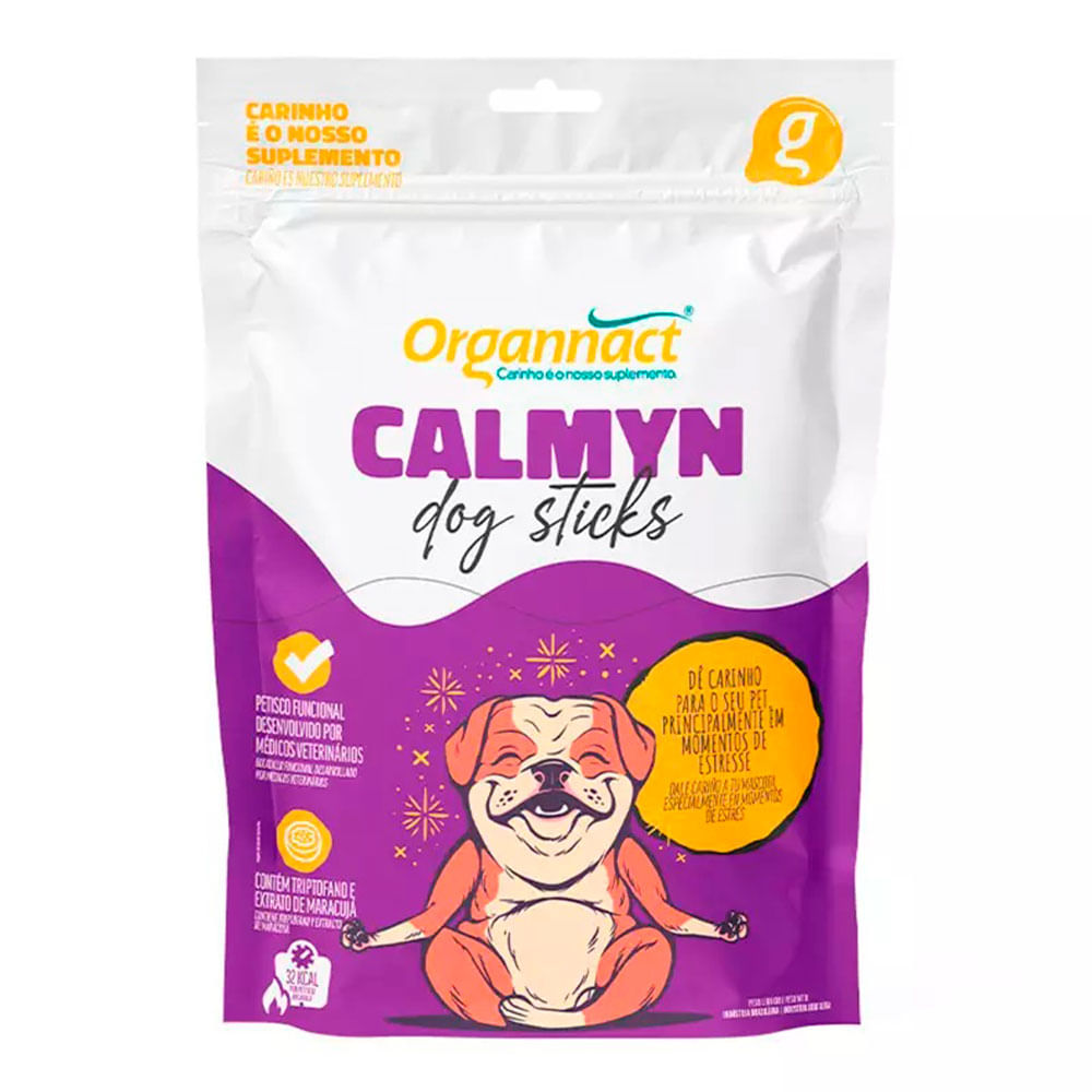 Foto-do-produto-Suplemento-Calmyn-Dog-Sticks-Organnact-160g-no-petshop-online-da-Tudo-de-Bicho