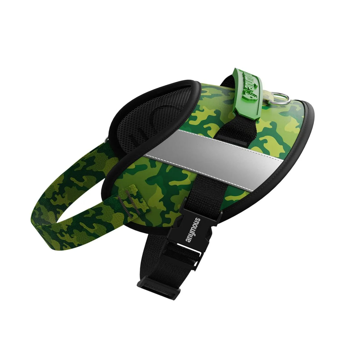 Foto-do-produto-Peitoral-Para-Caes-Anymous-Power-UP-Green-Camouflage-G-no-petshop-online-da-Tudo-de-Bicho