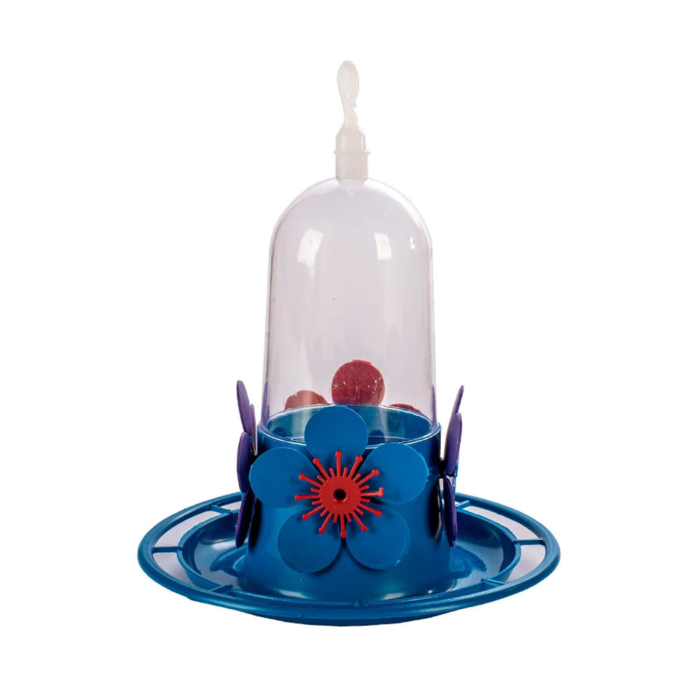 Foto-do-produto-Bebedouro-Beija-Flor-com-Poleiro-Jel-Plast-Azul-250ml-no-petshop-online-da-Tudo-de-Bicho