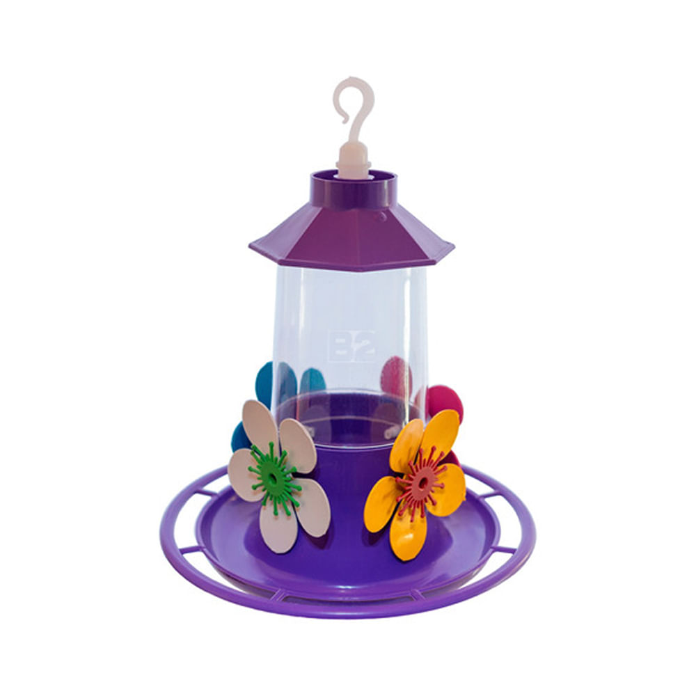 Foto-do-produto-Bebedouro-Beija-Flor-Luxo-Chapeu-com-Poleiro-Jel-Plast-Lilas-250ml-no-petshop-online-da-Tudo-de-Bicho