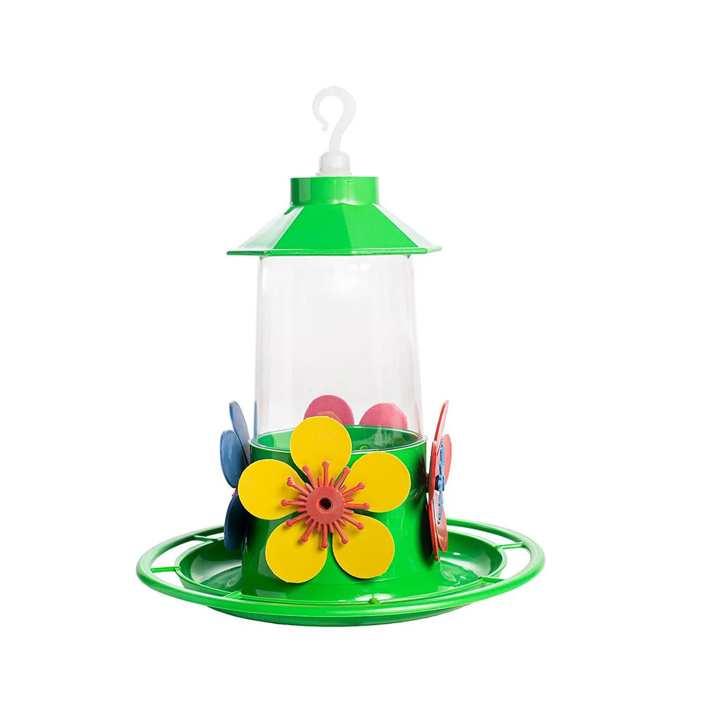 Foto-do-produto-Bebedouro-Beija-Flor-Luxo-Chapeu-com-Poleiro-Jel-Plast-Verde-250ml-no-petshop-online-da-Tudo-de-Bicho